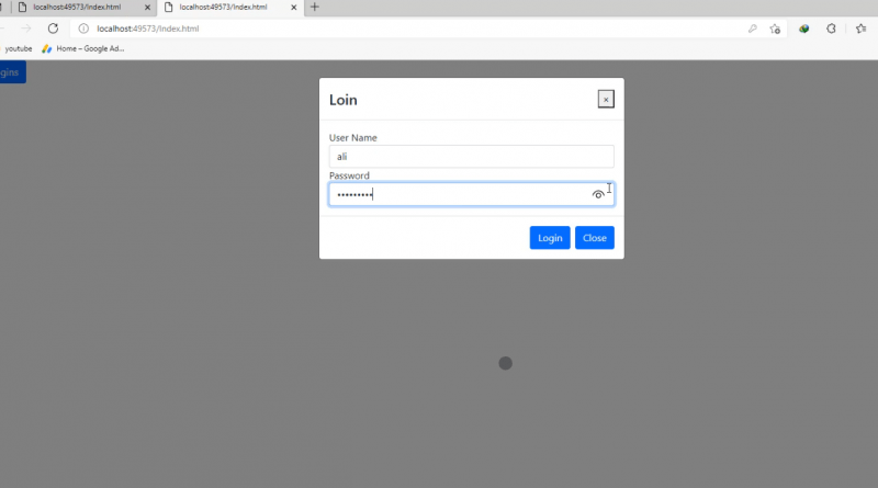 Open popup Form using bootstrap modal on button click in asp net c# -