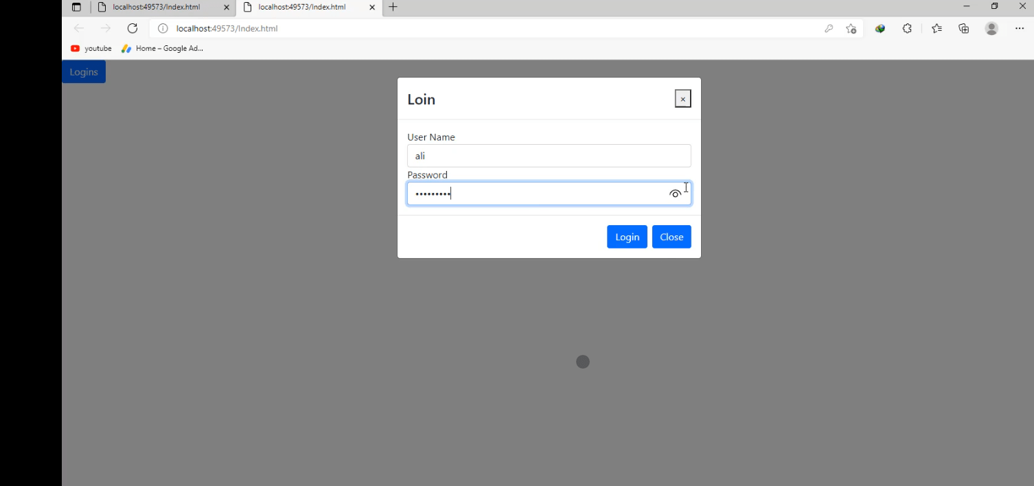 Open Popup Form Using Bootstrap Modal On Button Click In Asp Net C 